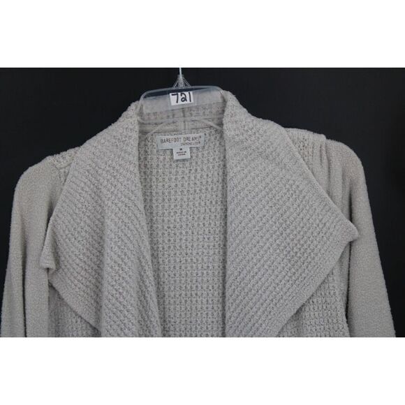 BAREFOOT DREAMS Gray Coastal Cardi Style 485 Size MEDIUM - Picture 3 of 7